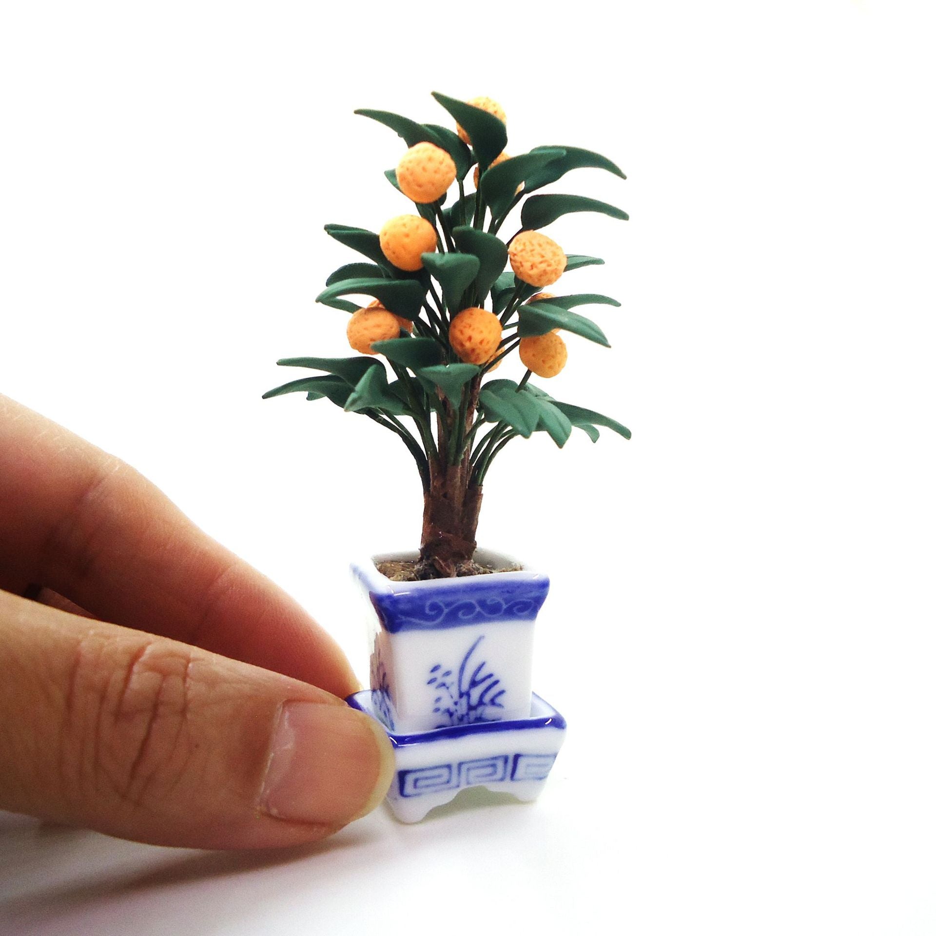 Wholesale 1:12 Dollhouse Mini Clay Flower Plants